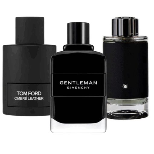 Exklusives 3er Parfum-S​et – Ombre Leather von Tom Ford, Gentleman von Gi­venchy & Explorer von Mont­blanc [100 ml]