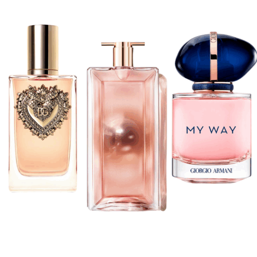 Exklusives 3er Parfum-S​et – Devotion von Dol­ce & Gab­bana, My Way von Gior­gio Ar­mani & Idôle von Lan​côme [100 ml]