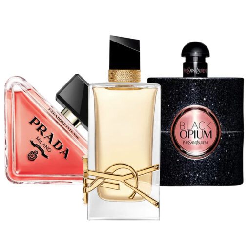 Exklusives 3er Parfum-S​et – Pra­da Paradoxe, Black Opium von Yves Saint Laurent & Libre von Yves Saint Laurent [100 ml]