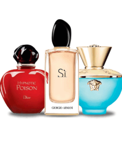 Exklusives 3er Parfum-S​et – Hypnotic Poison von Di​or, Sí von Gior­gio Ar­mani & Dylan Turquoise von Ver­sace [100 ml]